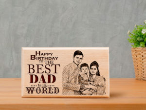 Personalized Engraved Wooden Photo Frame For Father’s Birthday