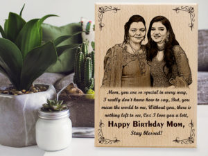 Mommy’s Birthday Best Surprise Personalized Wooden Engraved Photo Frame