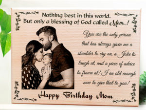 Personalized Engraved Wooden Photo Plaque Birthday Gift For ...