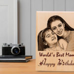 World's Best Mom Customized Engraved Photo Frames for Mother Birthday (5x4in, Wood)