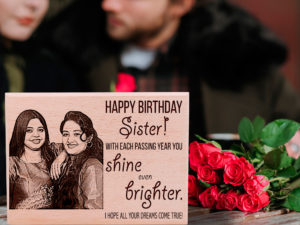 Wooden Engraved Personalized Photo Frame Gift for Best Frien...