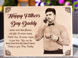 Personalized Engraved Wooden Photo Frame For Best Father