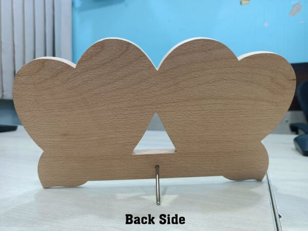 Back Side of Double Heart Frame