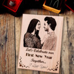 Personalized Photo Plaque First New Year Gift for Couples