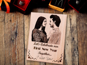 Personalized Photo Plaque First New Year Gift for Couples