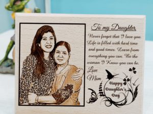 Daughters Day Personalized Engraved Wooden Photo Frame Gift ...