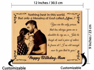 Personalized Engraved Wooden Photo Plaque Birthday Gift For ...