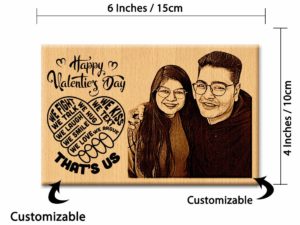 Valentine’s Day Gift Box Combo of Personalized Wood Fr...