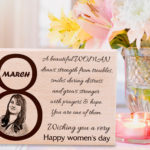 Women's Day Engraved Photo Wooden Plaque Gift for Girls