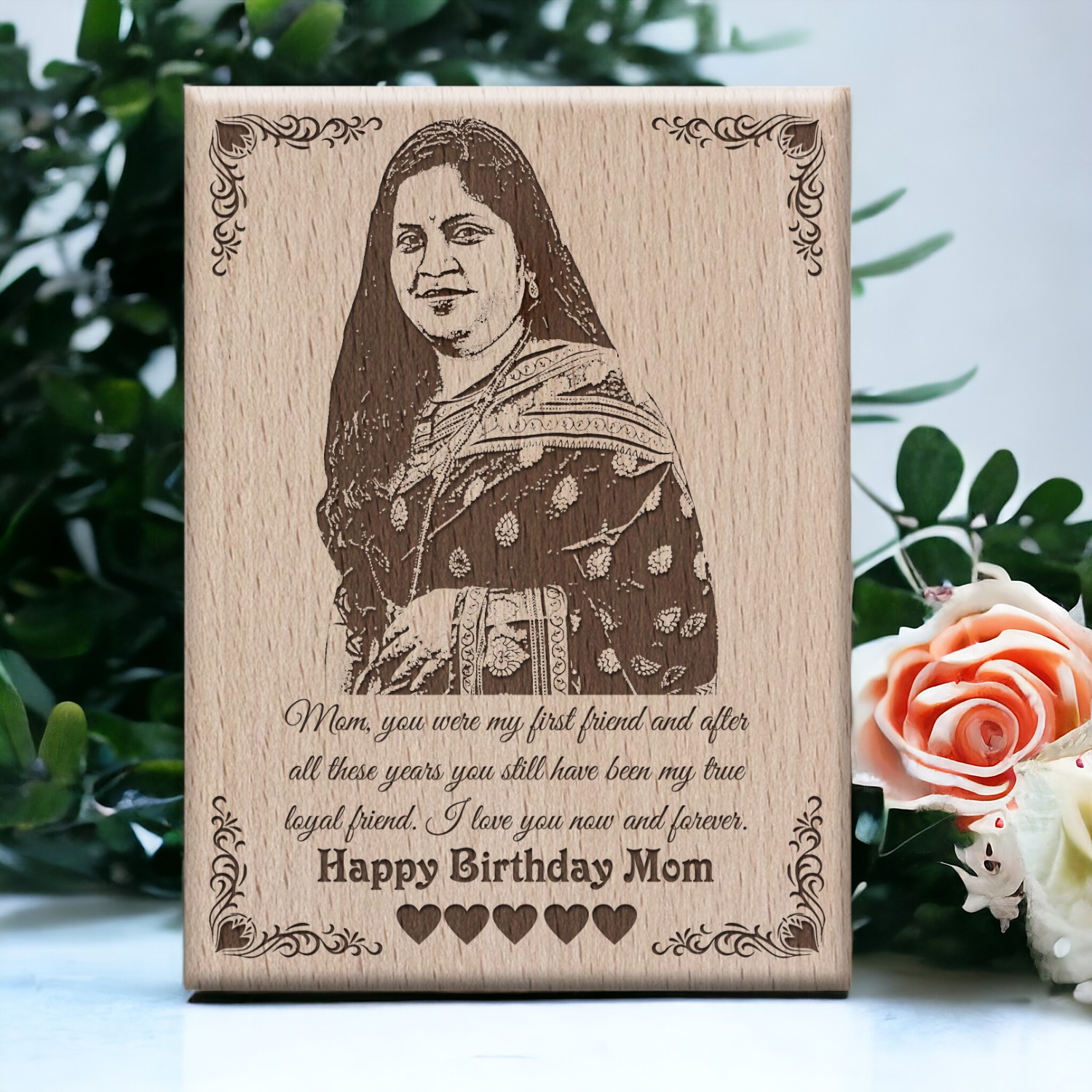 Personalized Wooden Photo Frame Birthday Surprise For Mom Incredible Gifts