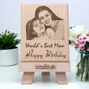 World’s Best Mom Customized Engraved Photo Frame for Mothe...