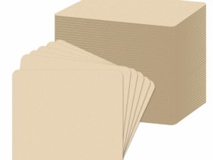 Blank Coasters Bulk Wood, MDF, Brown, Set of 50,