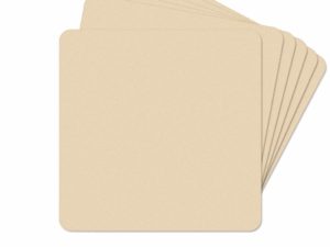 Square Blank Unfinished Wood Coasters (Set of 6, Size 15cmx15cm)