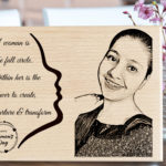 Women's Day Wooden Engraved Photo Plaque