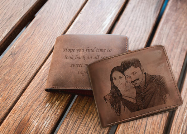 Personalized Engraved Photo Wallet for Men