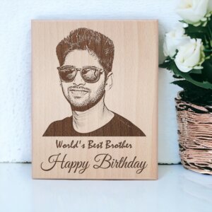 Personalized Engraved Wooden Frame For Brother with Photo an...