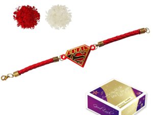 Super Bhai Bracelet Incredible Rakhi for Best Bro with Roli Chawal