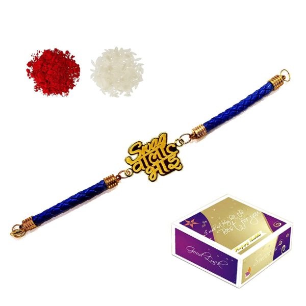 Bracelet Rakhi | Customised name rakhi | Metal rakhi | Rudraksha rakhi –  BBD GIFTS