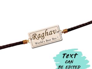 Personalized Bracelet Name Incredible Rakhi for Men with Rol...