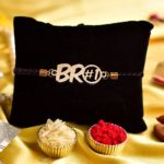 Bro Number 1 Designer Bracelet Incredible Rakhi for Sweet Brother with Roli Chawal -(Wood)