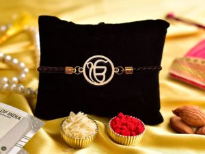 Ek Onkar Bracelet Incredible Rakhi for Veer Ji with Roli Chawal