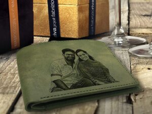 Personalized Wallets for Men for Birthday or Anniversary (Green)