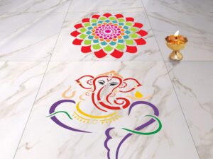 Rangoli Designs Making Kit for Floor for Diwali Decoration w...