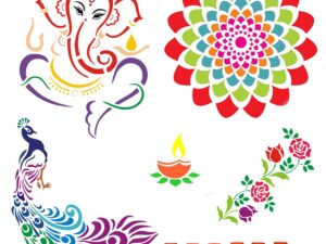 Rangoli Stencils for Floor Big Diwali Decoration with 6 Diff...