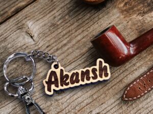 Customized Name Keychain for Girls or Boys (Wood)