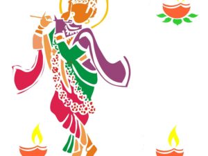 Krishna Diya Rangoli Stencils for Floor (Set of 2 Stencil, 6...