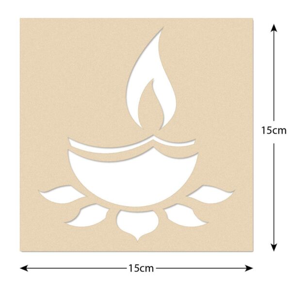 Diya Stencil Size