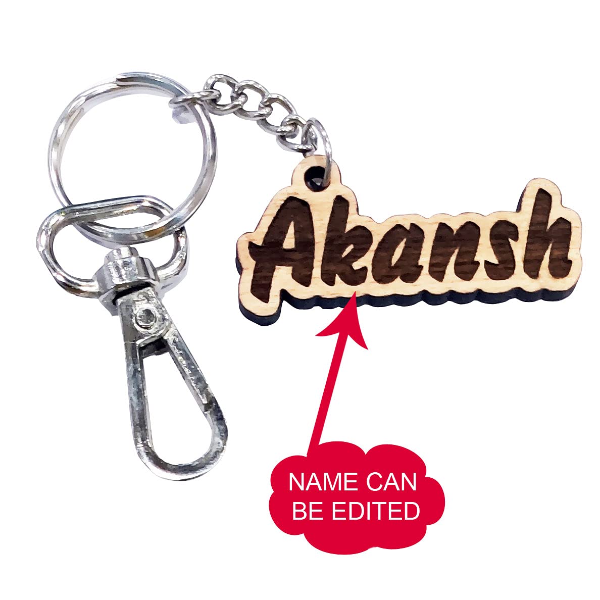 Customized Name Keychain for Girls or Boys (Wood) - Incredible Gifts