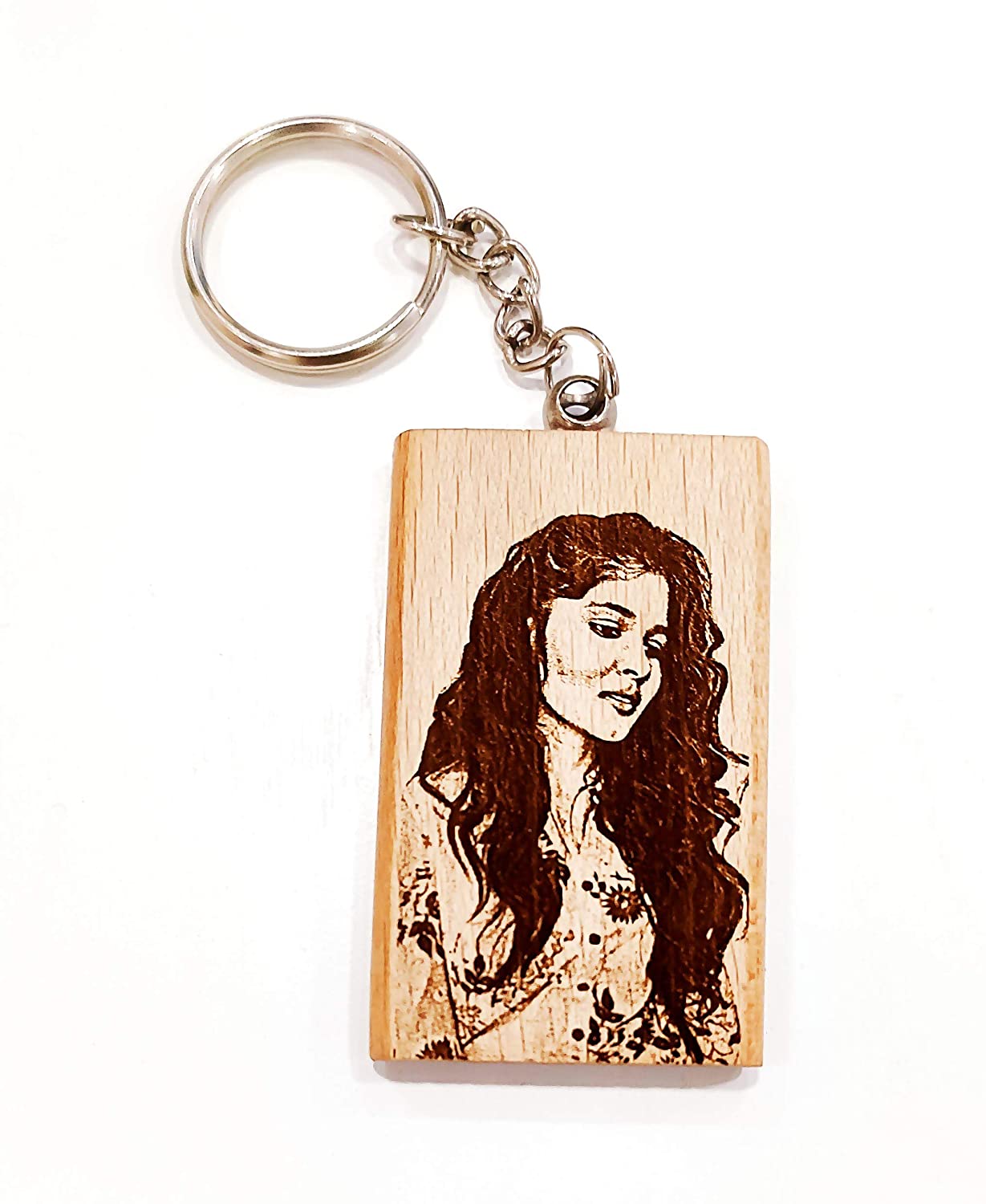 Engraved photo best sale keychain