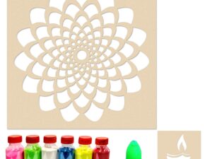 Floral Diya Rangoli Stencils for Diwali Decorations (Set of ...