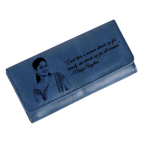 Blue Photo Ladies Wallet