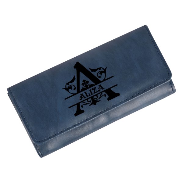 Blue Text Ladies Wallet