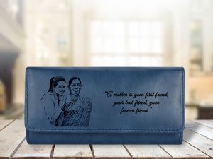 Customized Photo Women Wallet for Girls or Woman (Blue)