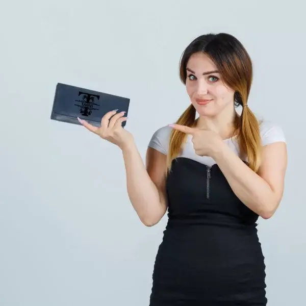 blue name wallet