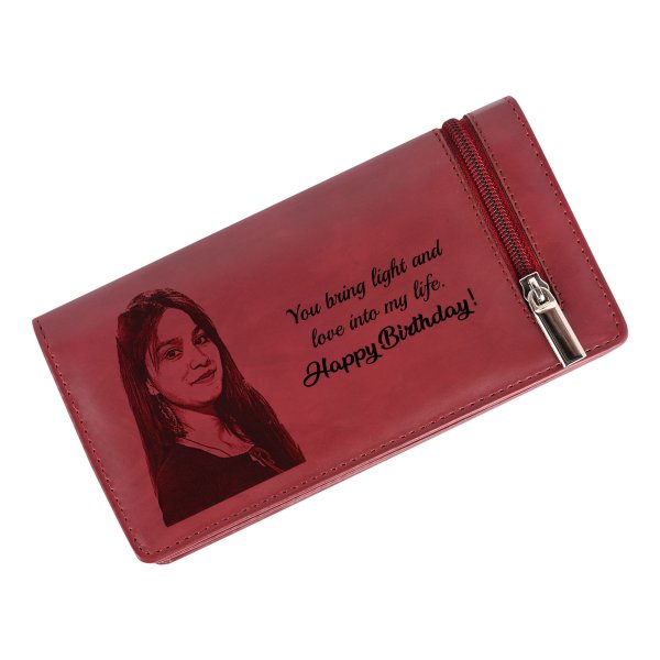 Photo Engraved Cherry Wallet