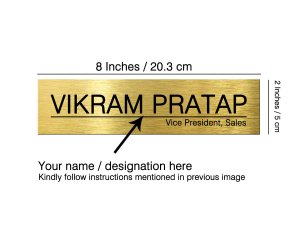 Customized Name or Number Plate for Home (Gold, ABS Plastic)