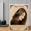 Personalized Engraved Wooden Birthday Photo Frame for Girls and Boys