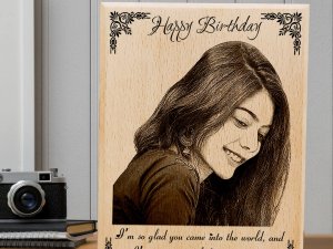 Personalized Engraved Wooden Birthday Photo Frame for Girls ...