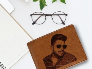 Personalized Mens Wallet For Birthday or Anniversary Gift (Croc Tan)