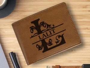 Personalized Wallet with Name for Boys (Croc Tan)