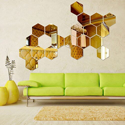 Hexagon Gold Stickers