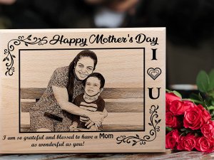 Happy Mother’s Day Customized Engraved Photo Plaque for Mom