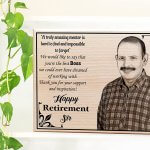Personalized Engraved Photo Frame Happy Retirement Gift for Sir