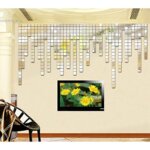 3D Wall Decor Stickers Square Mosaic (Silver)