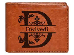 Personalized Name Purse or Wallet for Boys (Tan)