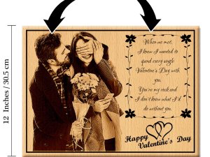 Valentine’s Day Large Engraved Photo Plaque for Boyfri...